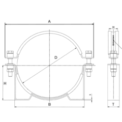 Servi Clamp for Accumulator, 215-227 mm -