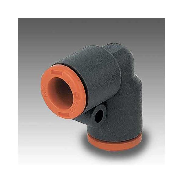 Push-in elbow R21, tube 10 mm, technopolymer