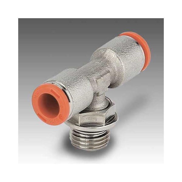 Push-in tee R32, tube 12 mm × thread 1/2", brass