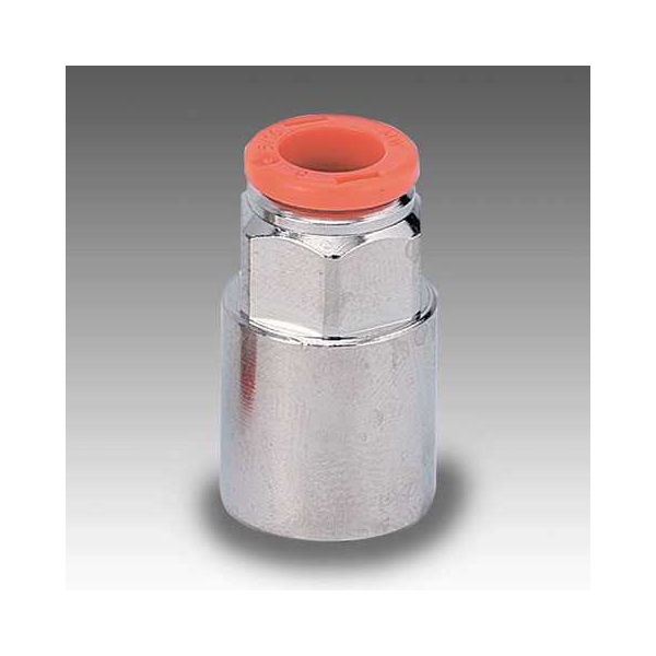 Straight push-in male stud RL2, tube 12 mm × thread 3/8", brass