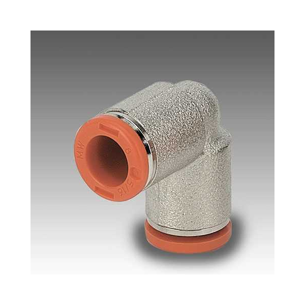 Push-in elbow R4, tube 10 mm, brass