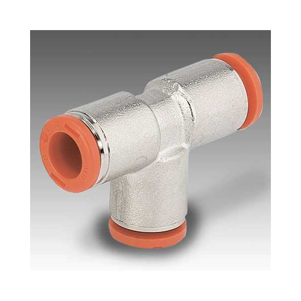 Push-in tee RL5, tube 8 mm, brass