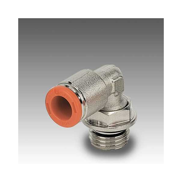 Push-in elbow RL31, tube 4 mm × thread 1/8", brass