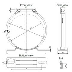 SERVI LIGHT Servi Clamp for accumulator, Ø209-222mm,