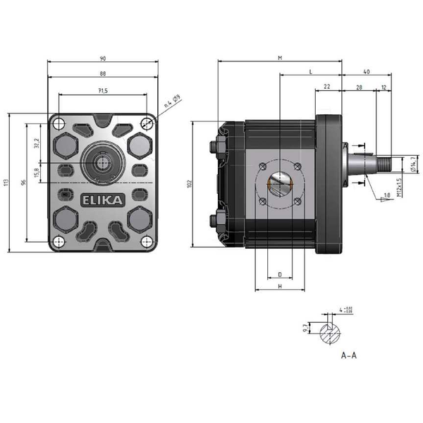 Marzocchi Elika gear pump ELI2D7.0