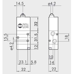 Manual directional valve Series 70 3/2 1/8"