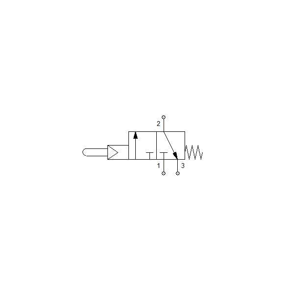 Manual directional valve Series 70 3/2 1/8"