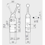 Manual directional valve Series 70 3/2 1/8"