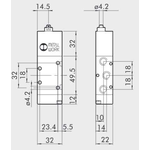 Manual directional valve Series 70 5/2 1/8"