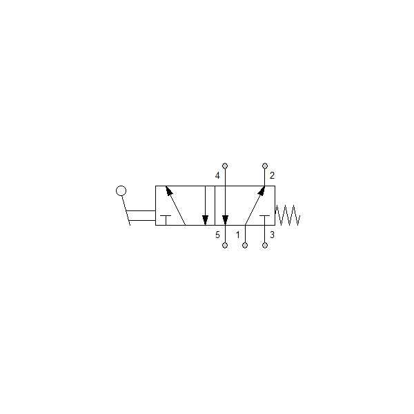 Manual directional valve Series 70 5/2 1/8"