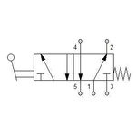 Manual directional valve Series 70 5/2 1/8"