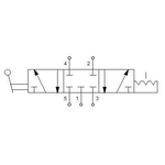 Manual directional valve Series 70 5/3 1/8"