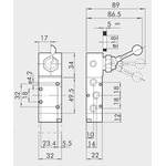 Manual directional valve Series 70 5/3 1/8"