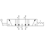 Manual directional valve Series 70 dobbelt 3/2 1/8"