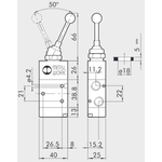 Manual directional valve Series 70 3/2 1/4"