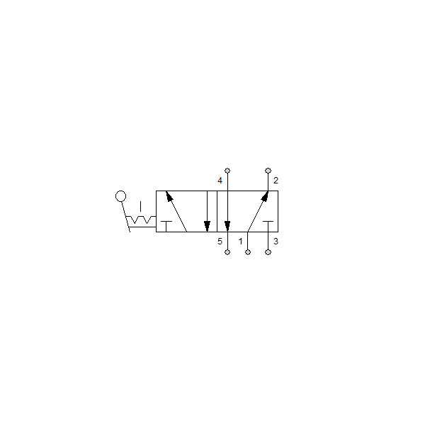 Manual directional valve Series 70 5/2 1/4"