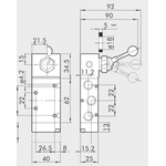 Manual directional valve Series 70 5/3 1/4"
