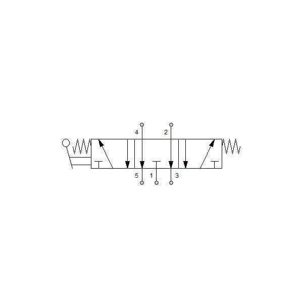 Manual directional valve Series 70 5/3 1/4"