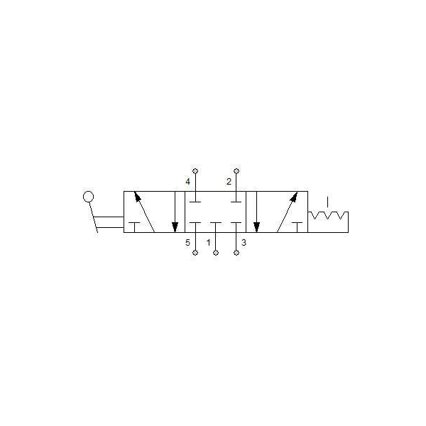 Manual directional valve Series 70 5/3 1/2"