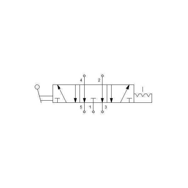 Manual directional valve Series 70 5/3 1/2"