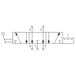 Manual directional valve Series 70 5/3 1/2"