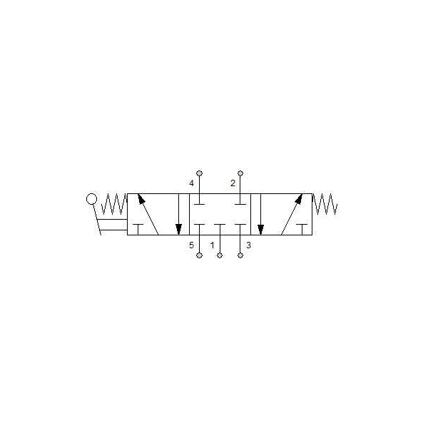 Manual directional valve Series 70 5/3 1/2"