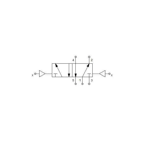 Pneumatically actuated directional valve Series 70 5/2 1/8"