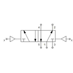 Pneumatically actuated directional valve Series 70 5/2 1/8"