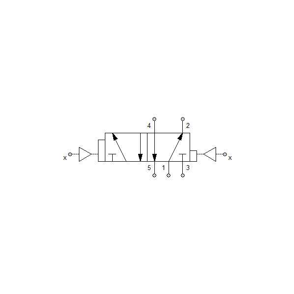 Pneumatically actuated directional valve Series 70 5/2 1/8"