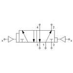 Pneumatically actuated directional valve Series 70 5/2 1/8"