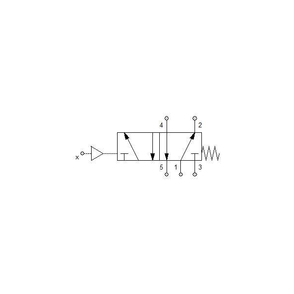 Pneumatically actuated directional valve Series 70 5/2 1/8"