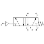 Pneumatically actuated directional valve Series 70 5/2 1/8"