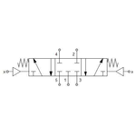 Pneumatically actuated directional valve Series 70 5/3 1/8"