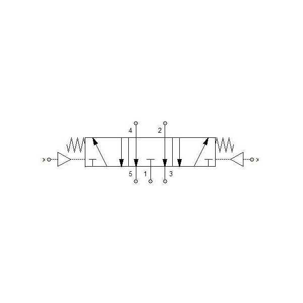 Pneumatically actuated directional valve Series 70 5/3 1/8"