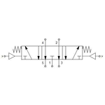 Pneumatically actuated directional valve Series 70 5/3 1/8"