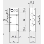 Pneumatically actuated directional valve Series 70 5/2 1/4"