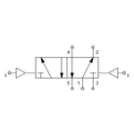 Pneumatically actuated directional valve Series 70 5/2 1/4"