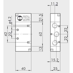 Pneumatically actuated directional valve Series 70 5/2 1/4"