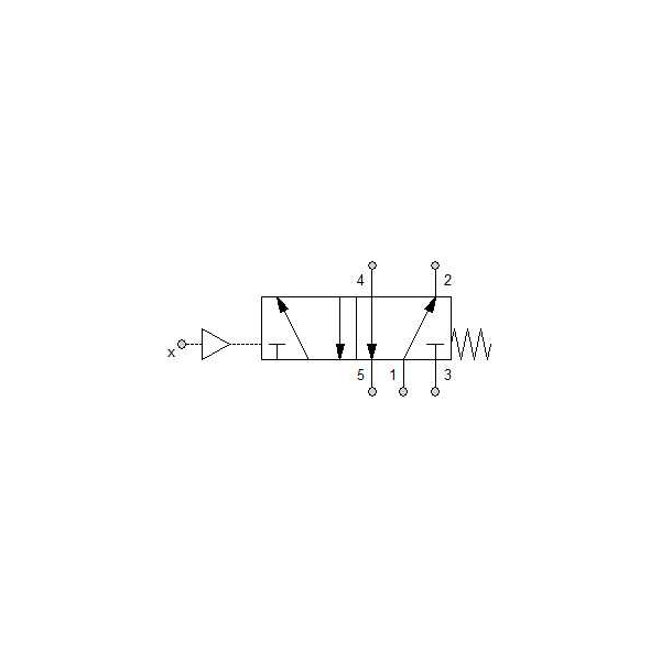 Pneumatically actuated directional valve Series 70 5/2 1/4"