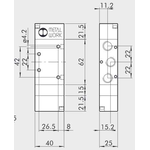 Pneumatically actuated directional valve Series 70 5/3 1/4"