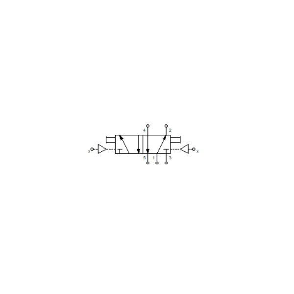 Pneumatically actuated directional valve Series 70 5/2 1/2"