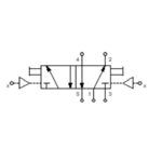 Pneumatically actuated directional valve Series 70 5/2 1/2"