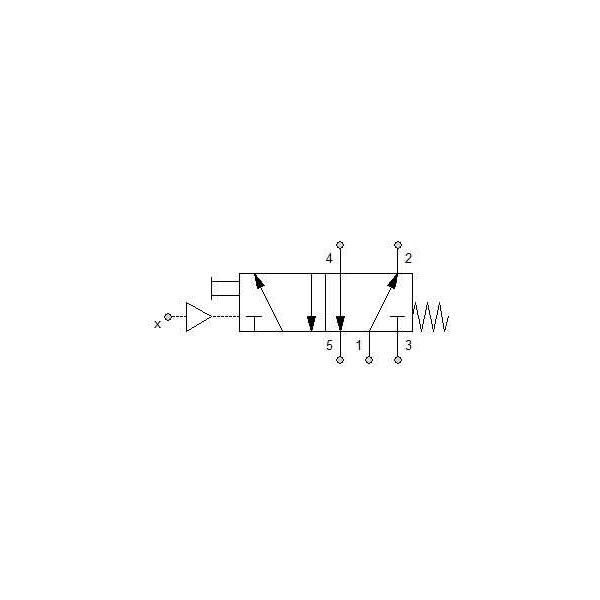 Pneumatically actuated directional valve Series 70 5/2 1/2"