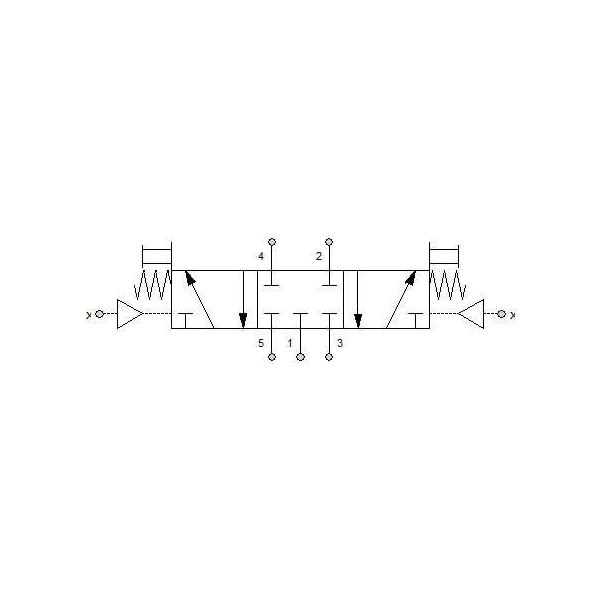 Pneumatically actuated directional valve Series 70 5/3 1/2"