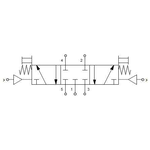 Pneumatically actuated directional valve Series 70 5/3 1/2"