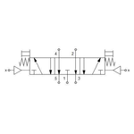 Pneumatically actuated directional valve Series 70 5/3 1/2"