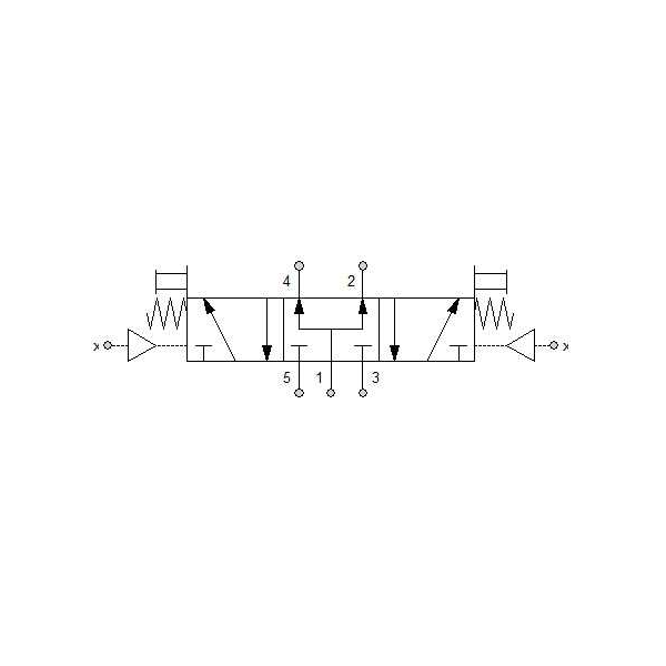 Pneumatically actuated directional valve Series 70 5/3 1/2"