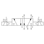 Solenoid valve Series 70 direct acting (SO) 5/2 1/8"
