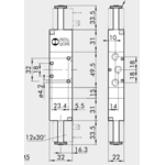 Solenoid valve Series 70 direct acting (SO) 5/3 1/8"