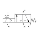 Solenoid valve Series 70 pilot assisted (SE) 3/2 1/4"